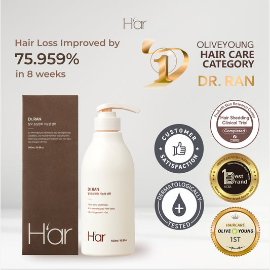 [H'ar] Dr.Ran Egg Protein Shampoo | Anti Hair Loss | Scalp Health & Regrowth 500ml