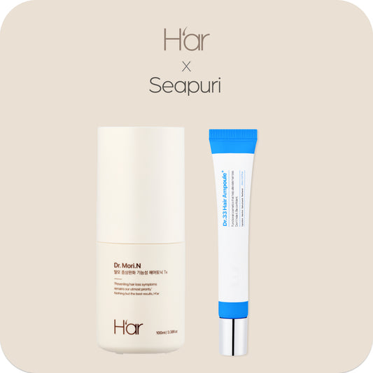 [H'ar x Seapuri] Premium Scalp Care Duo | Dr. Mori N x1 + Dr. 33 Hair Ampoule x1