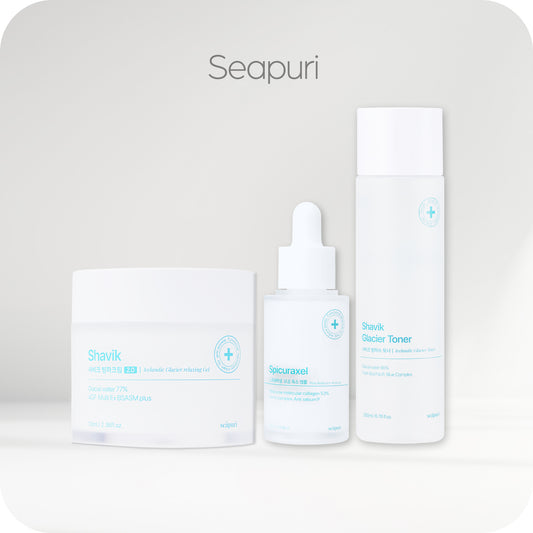 [Seapuri] Shavik Icelandic Glacier Cream+Toner+Ampoule Set