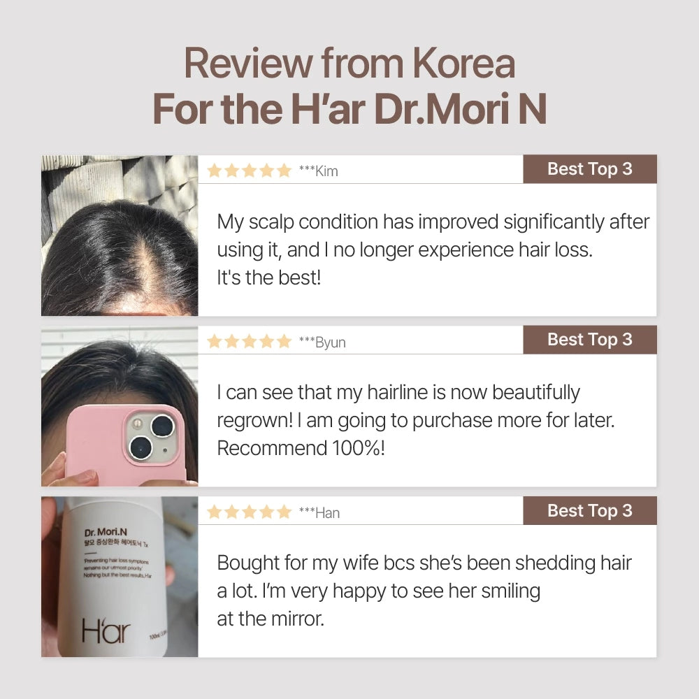 [H'ar] Dr.Mori N Anti-Hair Loss Tonic | Root booster, Refresh & Nourish scalp 100ml